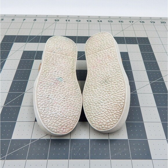 Michael Kors Logo Slip-On Tan Girls Sz 5 Toddler Loafer Zip Shoes Monogram Arrow - Picture 8 of 10